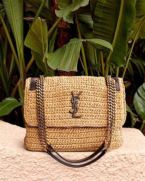 ysl black rattan bag|saint laurent handbags.